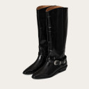 Vela High Boots, glossy black